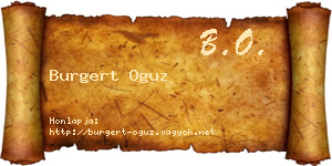 Burgert Oguz névjegykártya